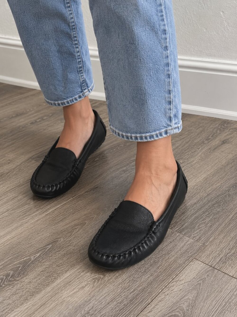 Cole Haan Evelyn Driver Loafers Black Slip-On Shoes Size 11B